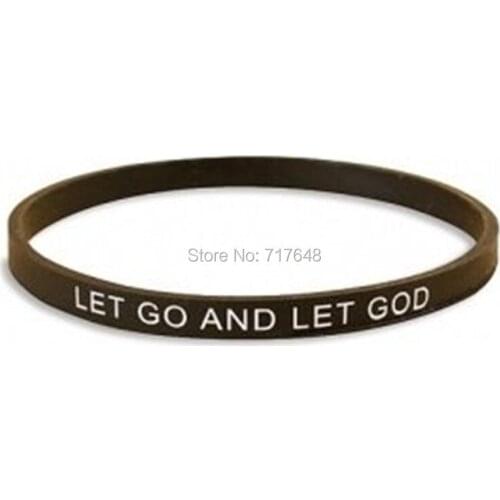 200pcs Let Go and Let God wristband silicone bracelets free shipping by FEDEX
