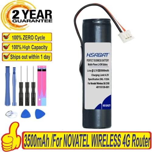 Top Brand 100% New 3500mAh Battery for NOVATEL WIRELESS 4G Router SA 2100 Tasman T1114 40115130-001 Hotspot Batteries