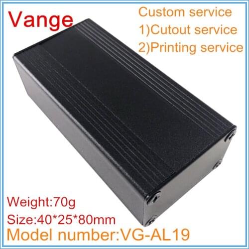 1pcs/lot split metal chassis housing 40*25*80mm 6063-T5 aluminum instrument cases diy for carrying equipment