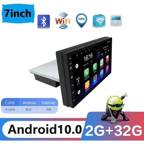 7 Inch Android 10.0 1DIN Car Stereo Radio Contact Screen WiFi Bluetooth Multimedia GPS Navigation Player Car Radio Player Univer