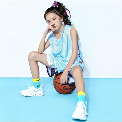 Kids Basketball Jersey Sets Custom Number Tank Tops Sports Gym Clothes Boys Girls Basketball wear Vest Shorts Uniforms
