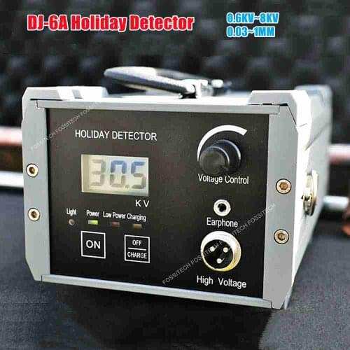 Free Shipping Holiday Detector High Performance Digital Porosity Holiday Detector DJ-6A for Coating Leak Measuring Instrument