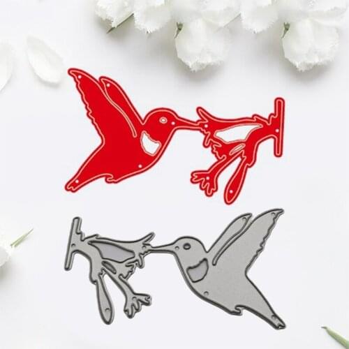 H58C Bird is Eating Metal Cutting Dies Stencil DIY Scrapbooking Album Paper Card Template Mold Embossing Craft Decoration