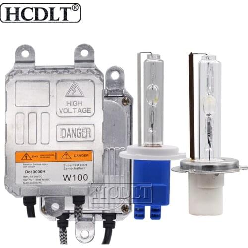HCDLT 100W Xenon H7 HID Kit H1 H3 HB3 HB4 H11 Xenon Bulb Lamp 4300K 8000K 6000K 100W HID Ballast 12V 24V Car Light Headlight Kit