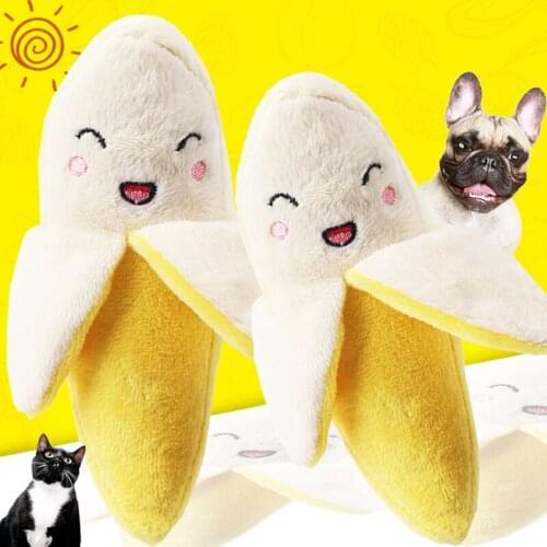 Fidget Dogs Toys Plush Dog Toy Soft Plush Pet Toy Banana Chew Puppy Press Sound Squeak Toys For Dogs Various Toys Pet Supplies