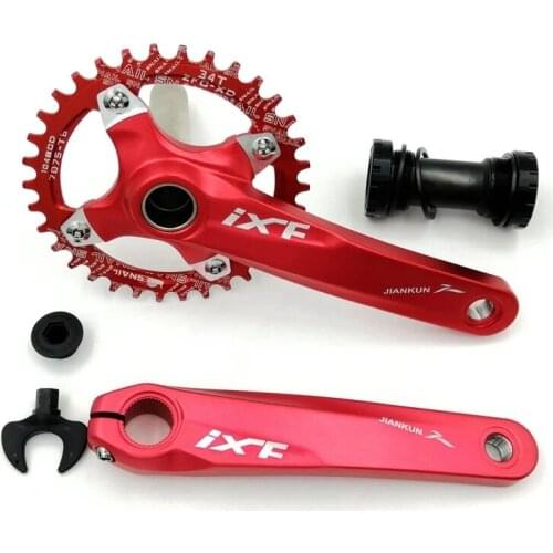 Ixf 104 bcd mountain bike 170mm crank kit aluminum alloy snail disc 32t/34t/36t/38t wide chain chassis