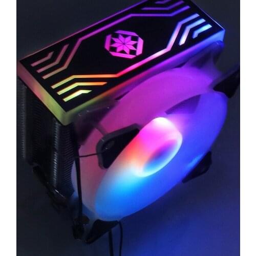 K1KF RGB CPU Cooler, Single Tower CPU Air Cooler, 4 Heat-Pipes 4-pin RGB CPU Fan for amd Ryzen/Intel LGA1151, Air Cooling Fa