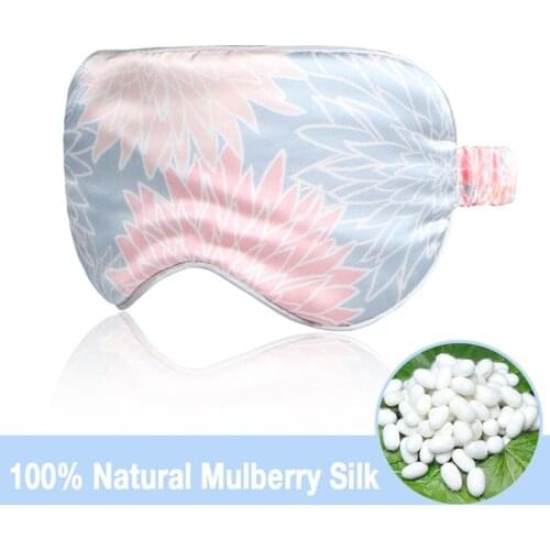 MANSPHIL 100% Pure Mulberry Pink Silk Sleep Mask Eye Mask for Women, Soft & Lightweight Double Layer Light Blocking Blindfold, F