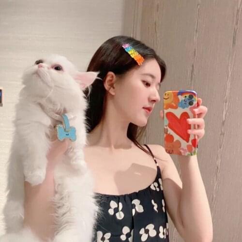 Cute Gummy Bear Hairpin Korean Hairpin Side Clip Rainbow Bangs Girl Heart Hair Accessories hair clips for women