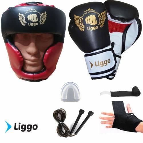 Boxing Kick Boxing Muay Thai Set Boxing gloves Helmet Bandage Mouthguard İp 8 self