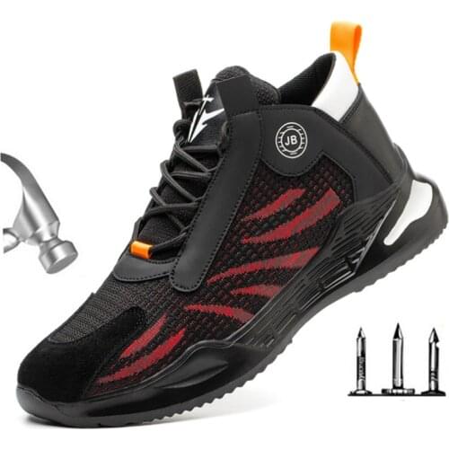 New Designer Work Shoes Mens Sneakers Safety Shoes Outdoor Construction Comfortable Steel Toe Cap Indestructible Work Boots
