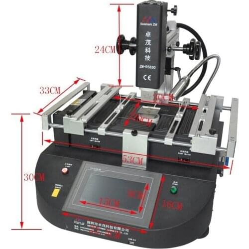 Original Zhuomao ZM R5830 Hot air bga rework station 3 zones 4500W welding machine