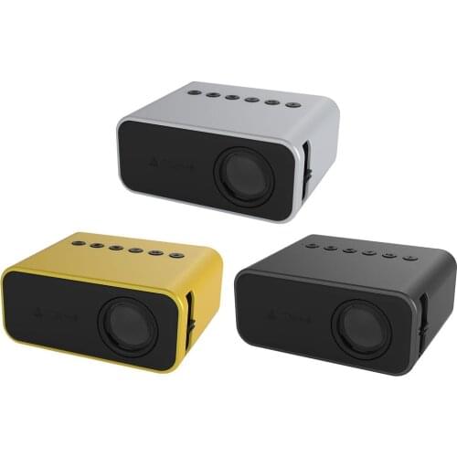 YT500 Projector With Wired Same Screen High-speed Picture Speaker Portable LED Projector Home Media Video Player white