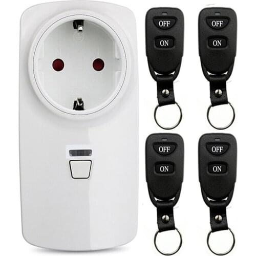 433MHZ 110V 220V 260V RF Wireless Remote Control Switch Socket EU Electrical Outlet Switch Transmitter Light/Fan/Home appliance