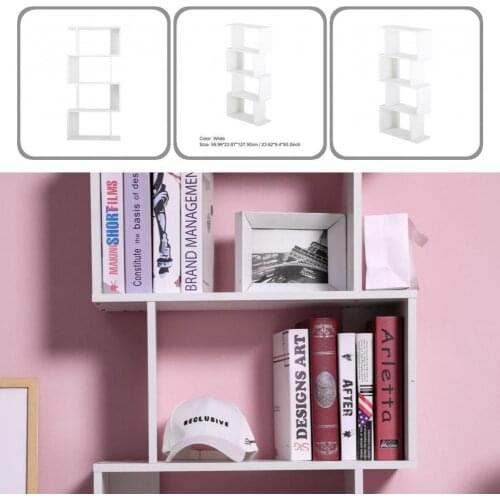 Wide Application Fiberboard Strong-bearing Capacity 4-Tiers Bookshelf for Office