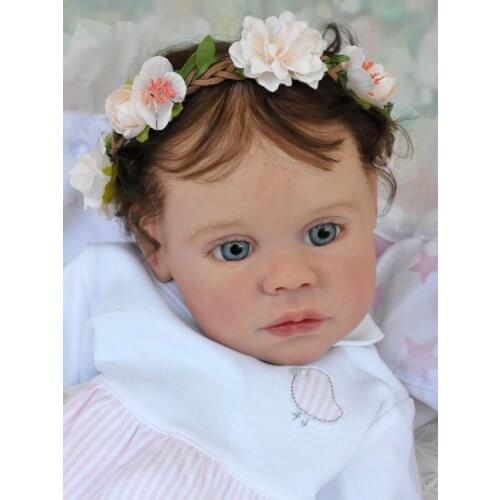 21 Inch Silicone Reborn Accessories DIY Blank Kit Flora Toddler Princess Fresh Color Soft Unpainted Unfinished Doll Babies Parts