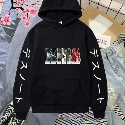 Death Note Kira Hooded Sweatshirt Pocket Anime Pullover Hoodies Man Weatshirt