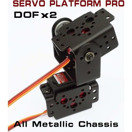 Enhanced Servo Rotory Rotatable Platfrom 2DOF servo robot arm camera track platform with digital servos metallic construction