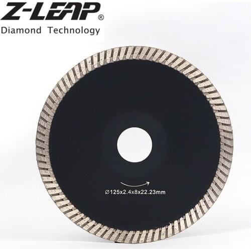 Z-LEAP 5" Concave Diamond Contour Blade Turbo Rim Curve Cutting Blade Convex Diamond Tool For Granite Concrete