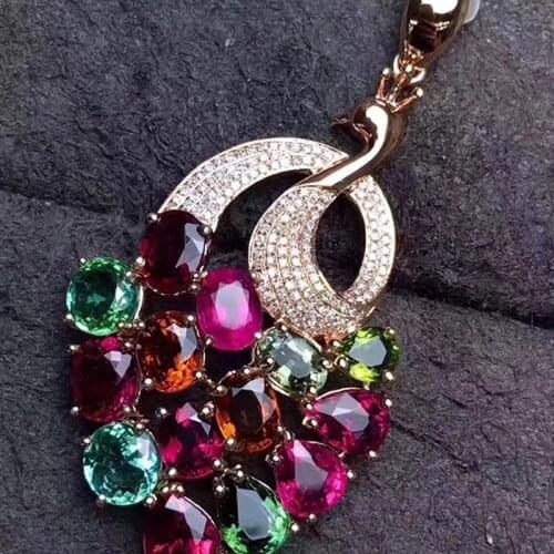 High Grade Necklace Fashion Charm Peacock Pendant Inlay Dazzling Colorful Zircon Fine Jewelry For Women Wedding Luxury Gifts