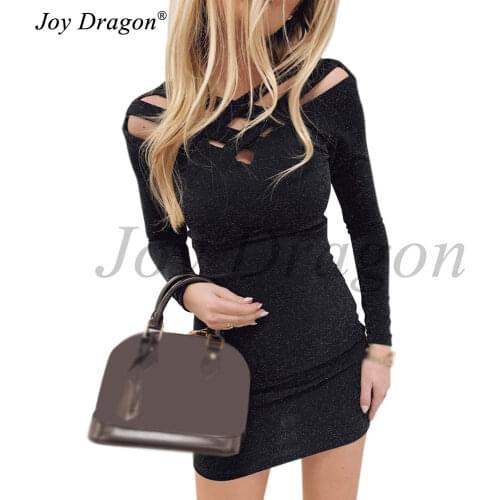 Womens Dresses New Arrival V Neck Long Sleeve Knitted Bodycon Sparkly Dress Roupa Feminina Sukienka Mini Kleider Damen Jurken