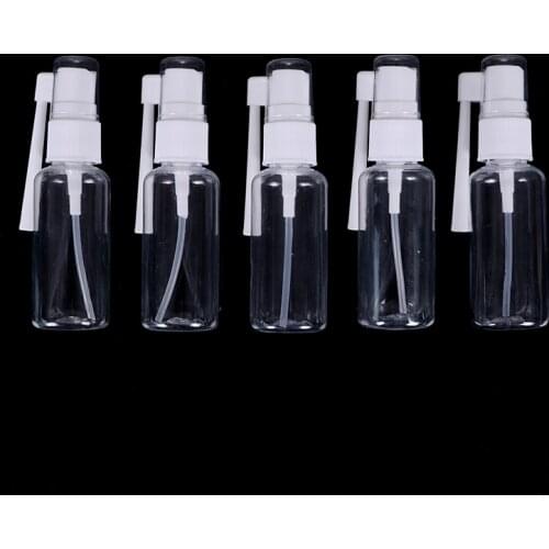 5pcs 30ML Empty Plastic Nasal Bottle Small Rotation Mist Spray Bottles Nose Pharmaceutical Medicine Atomizer