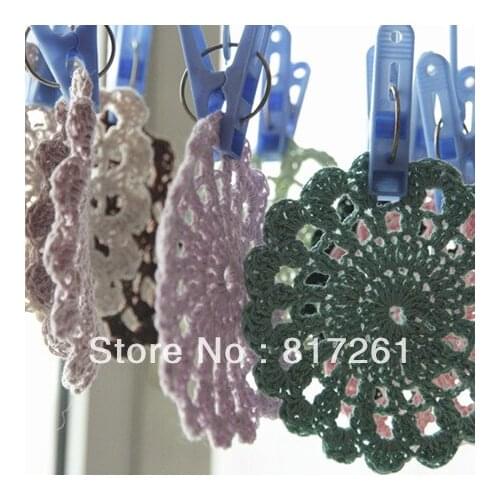 Free shipping 10 pic/lot 11cm round crochet hook fabric felt cup pad lace decoration coaster heat insulation placemat tableware