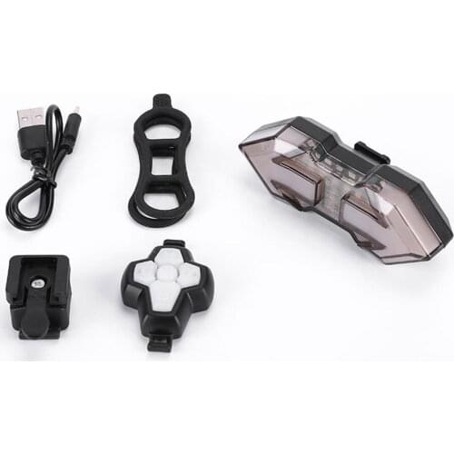 Wireless Remote Bike Tail Light 5 Modes Rechargeable LED Bicycle Turn Signal Light Waterproof Cycling Rear Safety Warning Lamp