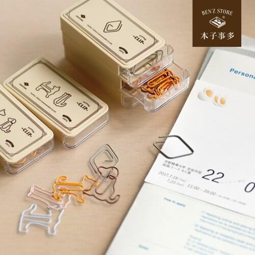 Cat Special-shaped Paper Clip Metal Retro Paper Clip Animal Bulldog Clips Papeleria Paperclips Clips Para Papel Office Supplies