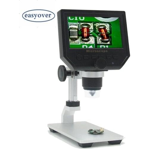 600X Digital Microscope 3.6MP HD Mobile Phone Electronic Video Microscope Camera Pcb Soldering Repair Magnifier Al-alloy Stent