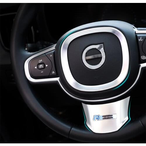 Car Steering Wheel Trim Decoration Cover Sticker for Volvo XC90 S90 XC60 Accessories 2017 2018 2019 2020