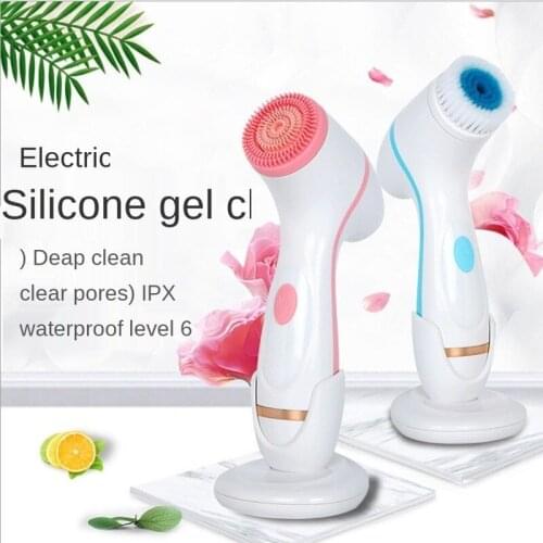 Electric Silicone Facial Cleansing Apparatus Washing Apparatus USB Charging Waterproof Ultrasonic Electronic Beauty Apparatus