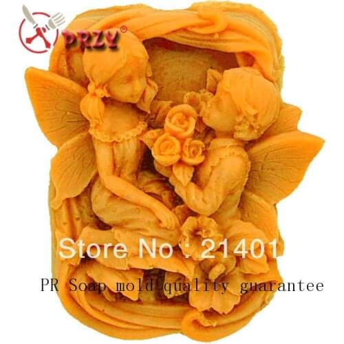 Soap Mold (no Odor, No Oil Stains) Cake Decoration Manual Soap Mold Fondant Tools NO:SO-008 Courtship Angel Silicon Moulds PRZY
