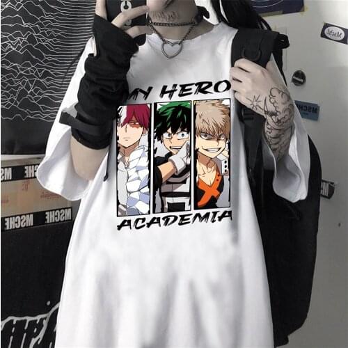 Japanese Anime My Hero Academia T-shirt Harajuku Loose Short Sleeve Tshirt