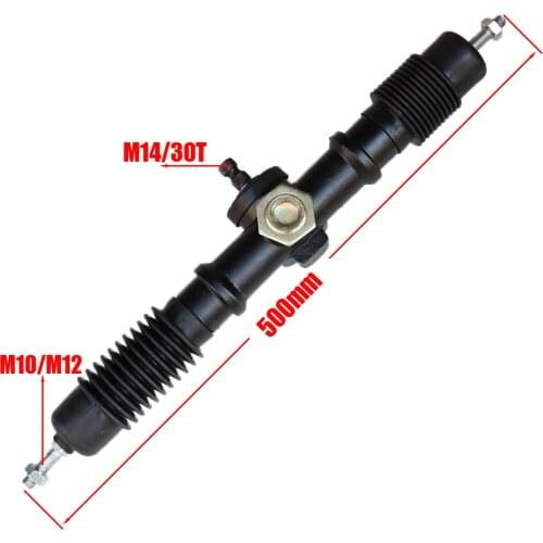 M10 1pcs 500mm Eccentric Power Steering Gear Shaft Rack Pinion Assembly For DIY China Go Kart Buggy Karting ATV UTV Bike Parts