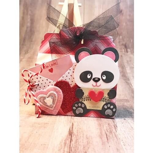 Lovely Bow Girl Panda Metal Cutting Dies Cut Die Mold Decoration Scrapbook Paper Craft Knife Mould Blade Punch Stencils