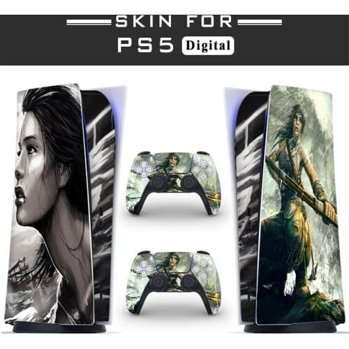 Shooter PS5 Digital Edition Skin Sticker for Playstation 5 Console & 2 Controllers Decal Vinyl Protective Skins Style 2