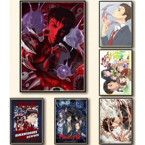 14 Designs Anime Parasyte Whitepaper Poster Artwork Fancy Wall Sticker for Coffee House Bar A3