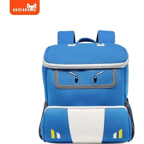 NOHOO school bags for boys cute Cartoon Car kindergarten kids cool pilot waterproof kids bags Childrens birthday gift for boys