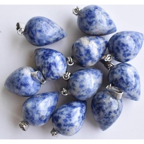New fashion good quality natural Sodalite circular cone shape pendants for jewelry making free shipping Wholesale 12pcs/lot