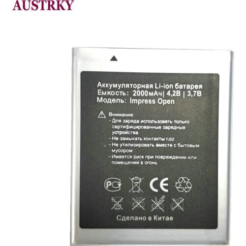 New 2000mAh battery Replacement for Vertex Impress Open Mobile phone+ Tracking Code