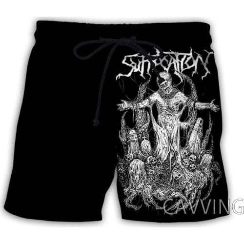 CAVVING 3D Printed SUFFOCATION BAND Summer Beach Shorts Streetwear Quick Dry Casual Shorts Sweat Shorts for Women/men
