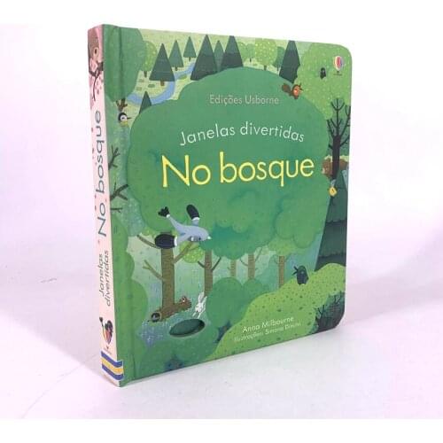 Parent Child Kids Portuguese Book Early Education Enlightenment Usborne Cute Picture Forest Animals 3D Cardboard Libros Age 2-7