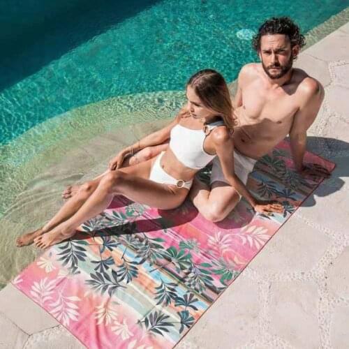 Microfiber Dry Printing Beach Towel Double-sided Fleece Beach Towel Swimming Bath Towel Sand Free Towel Outdoor Sport