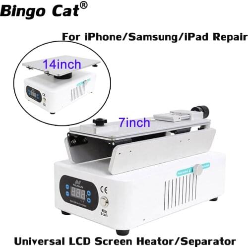 Universal LCD Screen Heat Separating Machine Built in Pump 7 to 14inch Plate For iPhone/iPad/Samsung Glass Separator Repair Tool