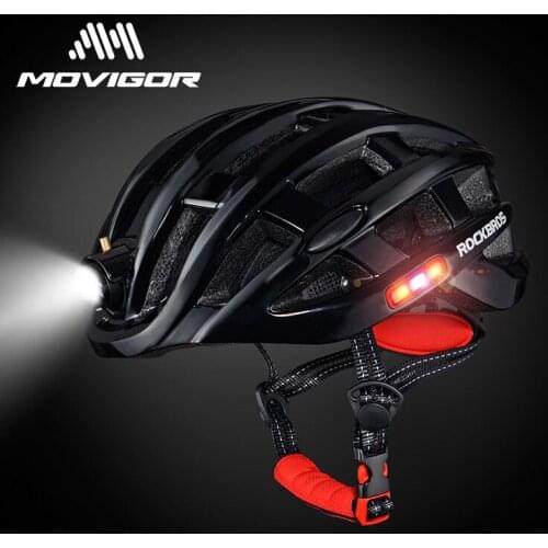 ROCKBROS USB Light Bicycle Helmet Ultralight MTB Bike helmet Intergrally-Molded Men Women Safe Mountain Road Cycling Helmet