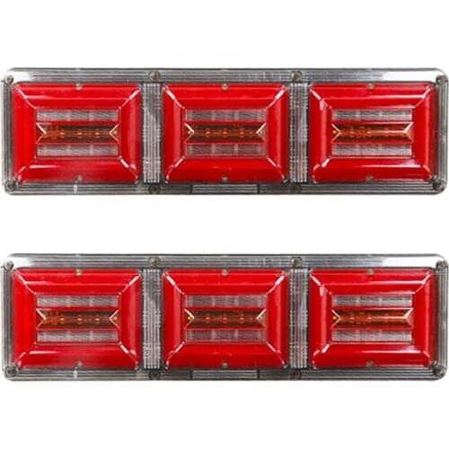 24V Truck Rear Tail Light Dynamic LED Turn Signal Indicator Rear Brake Stop Lamp for Truck, Trailers, Caravans, Campers