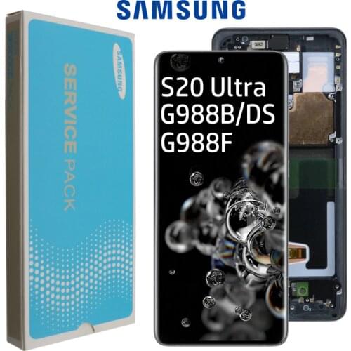6.9" New Original AMOLED For Samsung Galaxy S20 Ultra Lcd Display Touch Screen Digitizer For Samsung S20Ultra G988F G988B/DS LCD