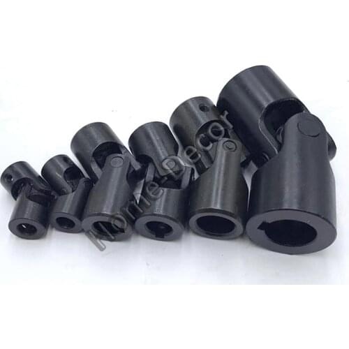 1pcs Metal universal joint Boat Metal Cardan Joint Gimbal Couplings Universal Joint Connector Black Plating With Keyway