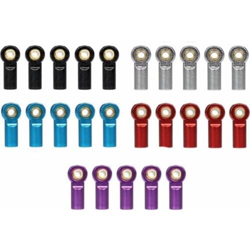 10Pcs/set Metal M3 Link Tie Rod End Ball Joint for 1/10 RC Car Crawler AXIALTRX4 SCX10 D90 D110 Tamiya CC01